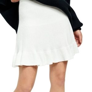 Free people sweater skirt, white, size medium